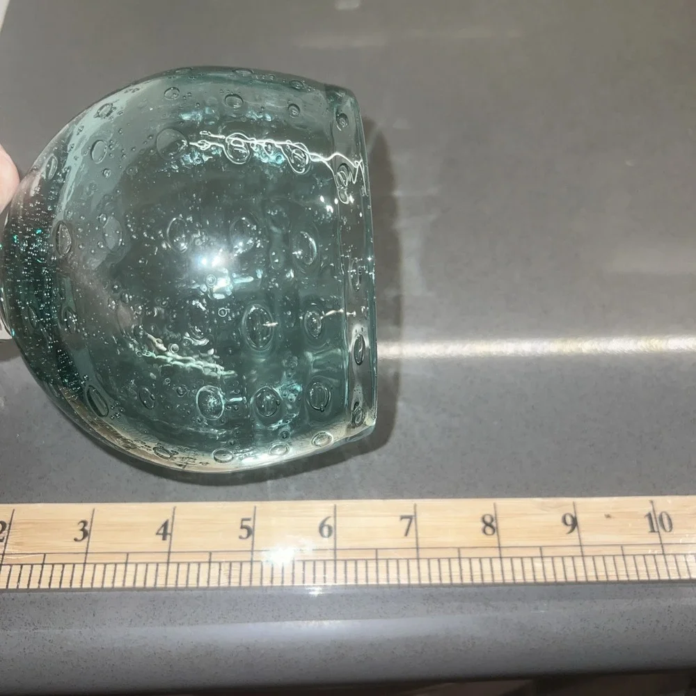 3 Blue Bubble Water Goblet By Home Studios, The Shoreline Collection